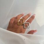 انگشتر لوزی تک نگین
