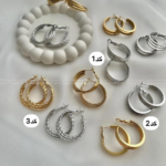 گوشواره حلقه ای طرحدار کد178