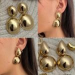 گوشواره آیینه ای دو دایره کد 198