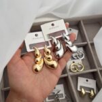 گوشواره زارا سه اشک آیینه ای