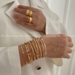 النگو طرح طلا البرنادو آیینه ای